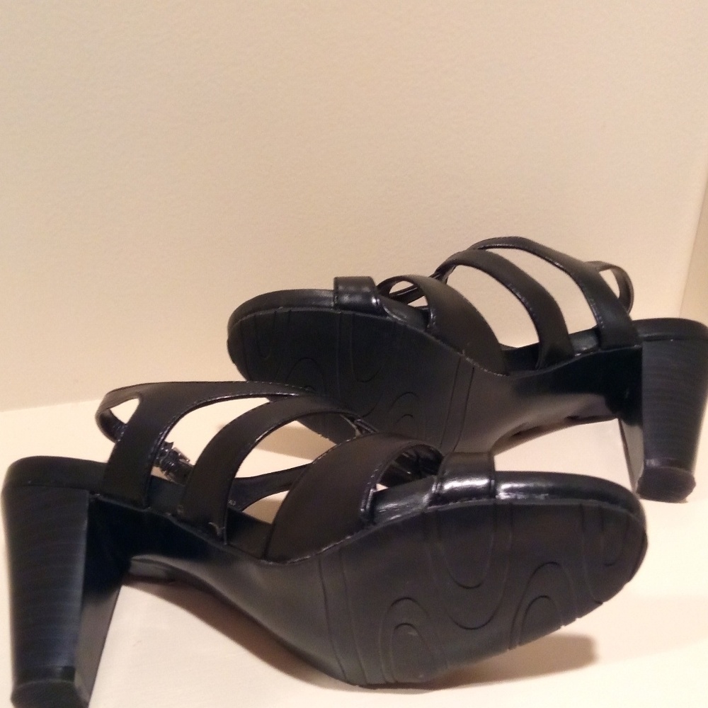Black strappy heels